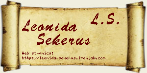 Leonida Sekeruš vizit kartica